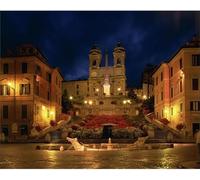 The Spanish Steps Print - Rome, Italy at Night - Print 10"x8" (25x20cm) (3658692)
