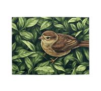 The Sparrow Is Standing On The Green Leaf Wooden Puzzle 500 Piece Jigsaw Puzzle for Adults Challenging Puzzle for Game Size 15"x20.4"