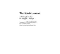 The Specht Journal: A Military Journal of the Burgoyne Campaign (Contributions in Military Studies) (1995-07-24)