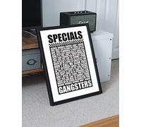 THE SPECIALS - Gangsters 2-Tone Unframed Poster Print Wall Art with Lyrics (A3)