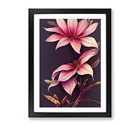 The Spectacular Flowers Framed Print | A2 Black Framed Wall Art | Ready to Hang | Modern Floral Picture | Living Room Bedroom Lounge Office