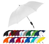 The Spectrum Popular Style 42" Automatic Open Windproof Travel Umbrella for Rain, Wind & Sun, Sturdy Lightweight Small Portable Folding Umbrella for Men and Women, White, Spectrum