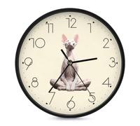 The Sphinx Cat And Meditation 10 Inch Wall Clock Round Black-style