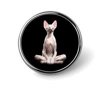 The Sphinx Cat And Meditation Cute Brooch Pin for Women Men Badge