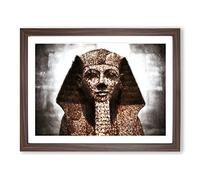 The Sphinx Of Hatshepsut By Modern Art Framed Print | A4 Walnut Framed Wall Art | Ready to Hang | Modern Nature Picture | Living Room Bedroom Lounge Office