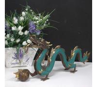 The Spice Cellar Vintage Style Brass Dragon with Ball - Medium Size 26cm - Feng Shui