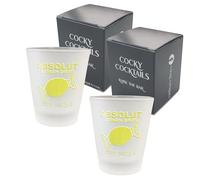 The Spice Specialist Absolut Lemon Drop Frosted Shot Glasses (2 Pack)