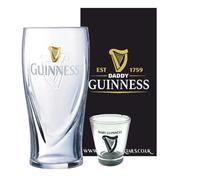 The Spice Specialist Daddy Guinness and Baby Guinness Glass Set, Pint and Shot Glass Bar Gift Pack