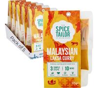 The Spice Tailor - Asian Curry Sauce Meal Kit, Malaysian Laksa Curry, Vegetarian (Pack of 5)