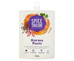 The Spice Tailor - Authentic Indian Mild Curry Paste, Vegetarian, Natural Ingredients, Korma Paste, 200g, Pack of 7