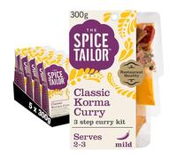 The Spice Tailor - Classic Korma Curry, Indian Curry Sauce Meal Kit, Serves 2-3, Pack of 5, Includes Base & Main Sauce and Spices, Mild, Vegetarian