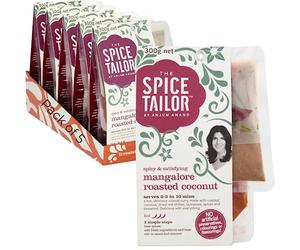 The Spice Tailor- Indian Curry Sauce Meal Kit, Mangalore Roasted Coconut, Pack of 5, Vegetarian