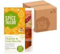 The Spice Tailor Mexican Burrito Chipotle & Lime Sauce, & Tomatillo Salsa Meal Kit, 245 g (Pack of 5)