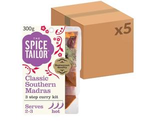 The Spice Tailor Southern Madras Indian Curry Sauce Meal Kit, Make In 10 Minutes With 3 Simple Steps, 300 g (Pack of 5)