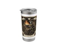 The Spicy Reader Tarot Card Skeleton Romantasy Book Lover Stainless Steel Insulated Tumbler