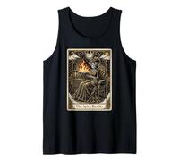 The Spicy Reader Tarot Card Skeleton Romantasy Book Lover Tank Top