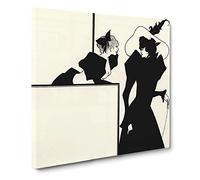 The Spinsters Crip by Aubrey Beardsley Canvas Print | Gallery Wrapped 30mm Frame Wall Art | 20x20 inches | Ready to Hang | Modern Picture | Living Room Bedroom Lounge Office