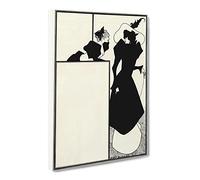 The Spinsters Crip By Aubrey Beardsley Canvas Print | Gallery Wrapped 30mm Frame Wall Art | 24x16 inches | Ready to Hang | Classic Picture | Living Room Bedroom Lounge Office
