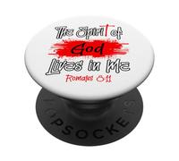 The Spirit Of God Lives In Me Romans 8:11 PopSockets Adhesive PopGrip