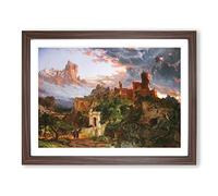The Spirit Of War By Jasper Francis Cropsey Classic Painting Framed Print | A4 Walnut Framed Wall Art | Ready to Hang | Classic Historical Picture | Living Room Bedroom Lounge Office