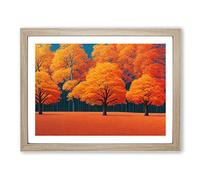 The Spirited Autumn Forest Framed Wall Art Print A2 Oak