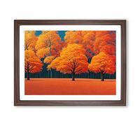 The Spirited Autumn Forest Framed Wall Art Print A2 Walnut