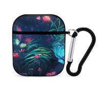 The Spiritual Butterflies Earphone Case Cover Compatible with AirPods 1&2 Shockproof Bluetooth Headset Case Black-style