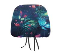 The Spiritual Butterflies Headrest Covers Printed Car Seat Head Rest Protector Universal Auto Accessories 1 PCS