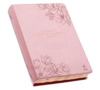 The Spiritual Growth Bible Pink Floral FL by Christian Art Gifts Leather Book