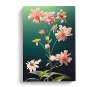 The Splendid Flowers Canvas Print | Gallery Wrapped 30mm Frame Wall Art | 30x20 inches | Ready to Hang | Modern Floral Picture | Living Room Bedroom Lounge Office