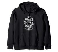 The Spookiest Chick This Side Of Salem -Witchcraft Fun Women Zip Hoodie