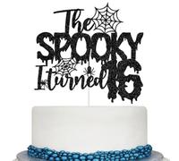 The Spooky I Turned 16 Cake Topper, Halloween 16th Birthday Cake Topper, Halloween Horror Themed 16 Years Old Birthday Party Decorations Black