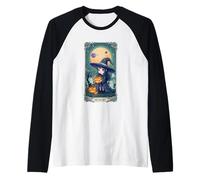 The Spooky Witch Pumpkin Ghost Moon Raglan Baseball Tee