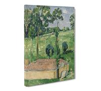 The Spring House By Paul Cezanne Canvas Print | Gallery Wrapped 30mm Frame Wall Art | 20x14 inches | Ready to Hang | Impressionist Landscape Picture | Living Room Bedroom Lounge Office
