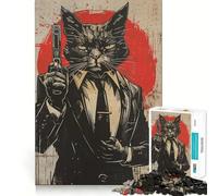 The Spy Cat 1000 Piece Jigsaws for Teenagers Puzzle Mind Challenge Toy Calm Pastime Precise Cut Lovely Gift (38x26cm)