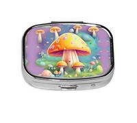The Square Mini Medicine Box is Suitable for Putting in Pockets or Wallets. It is Easy to Open and Practical.Fantasy Dream Mushroom