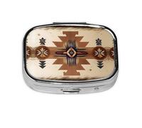 The Square Mini Medicine Box is Suitable for Putting in Pockets or Wallets. It is Easy to Open and Practical.Native American Patterns