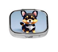 The Square Mini Medicine Box is Suitable for Putting in Pockets or Wallets. It is Easy to Open and Practical.Card Love Fancy Puppy