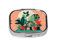 The Square Mini Medicine Box is Suitable for Putting in Pockets or Wallets. It is Easy to Open and Practical.Indoor Potted Green Plants