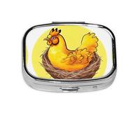 The Square Mini Medicine Box is Suitable for Putting in Pockets or Wallets. It is Easy to Open and Practical.Bird's Nest Golden Chicken
