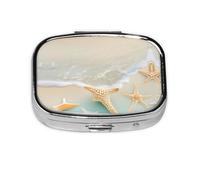 The Square Mini Medicine Box is Suitable for Putting in Pockets or Wallets. It is Easy to Open and Practical.Beach Starfish