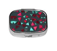 The Square Mini Medicine Box is Suitable for Putting in Pockets or Wallets. It is Easy to Open and Practical.Triangular Pattern