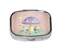 The Square Mini Medicine Box is Suitable for Putting in Pockets or Wallets. It is Easy to Open and Practical.Cartoon Mushroom