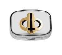 The Square Mini Medicine Box is Suitable for Putting in Pockets or Wallets. It is Easy to Open and Practical.Golden Pattern