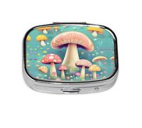 The Square Mini Medicine Box is Suitable for Putting in Pockets or Wallets. It is Easy to Open and Practical.Pretty Little Mushrooms