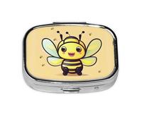 The Square Mini Medicine Box is Suitable for Putting in Pockets or Wallets. It is Easy to Open and Practical.Yellow bee