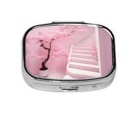 The Square Mini Medicine Box is Suitable for Putting in Pockets or Wallets. It is Easy to Open and Practical.Cherry Blossom White Staircase