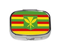 The Square Mini Medicine Box is Suitable for Putting in Pockets or Wallets. It is Easy to Open and Practical.Native Hawaiian Flag