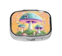 The Square Mini Medicine Box is Suitable for Putting in Pockets or Wallets. It is Easy to Open and Practical.Fantasy Mushroom