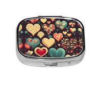 The Square Mini Medicine Box is Suitable for Putting in Pockets or Wallets. It is Easy to Open and Practical.Heart Crush Flower